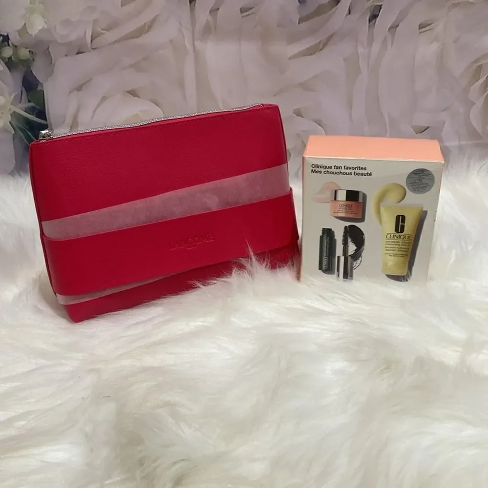 LANCÔME cosmetic bag & Clinique fan favorites